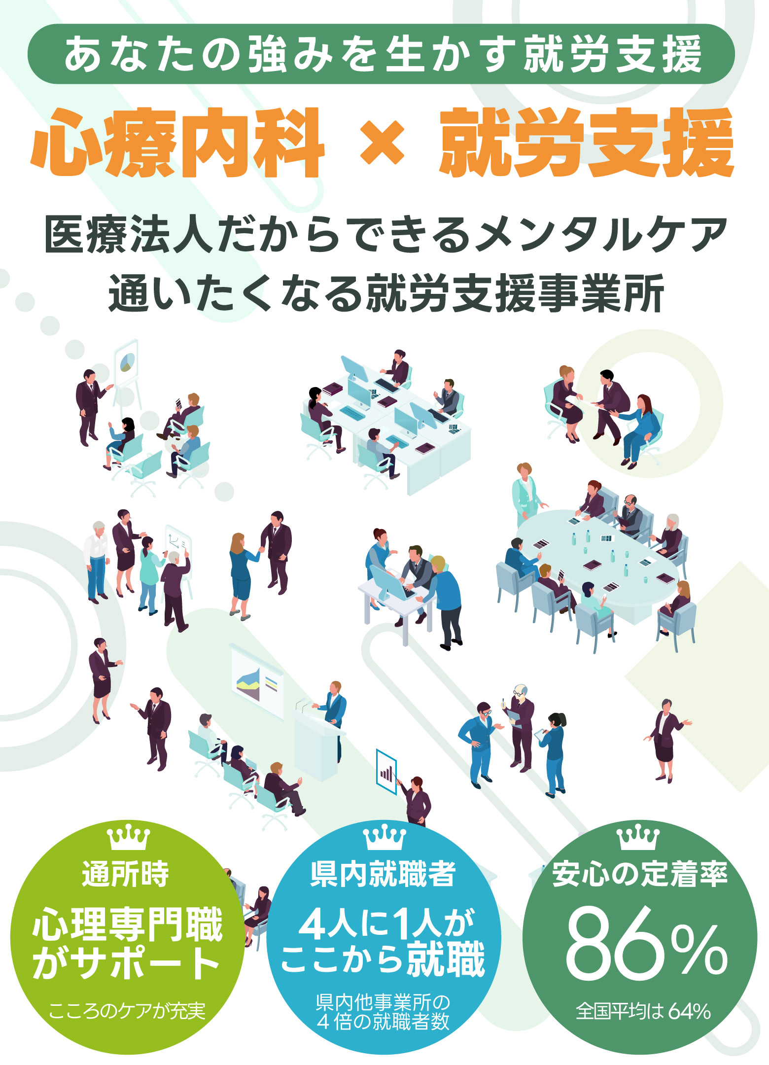 あなたの強みを生かした就労支援